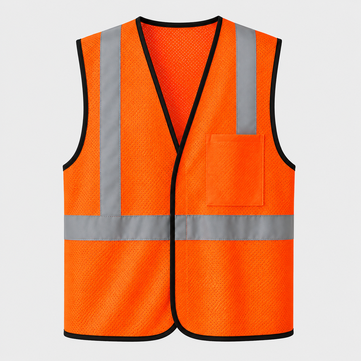 Custom High-Visibility Safety Vest with Logo – Lime Mesh Work Vest for Outdoor Crews