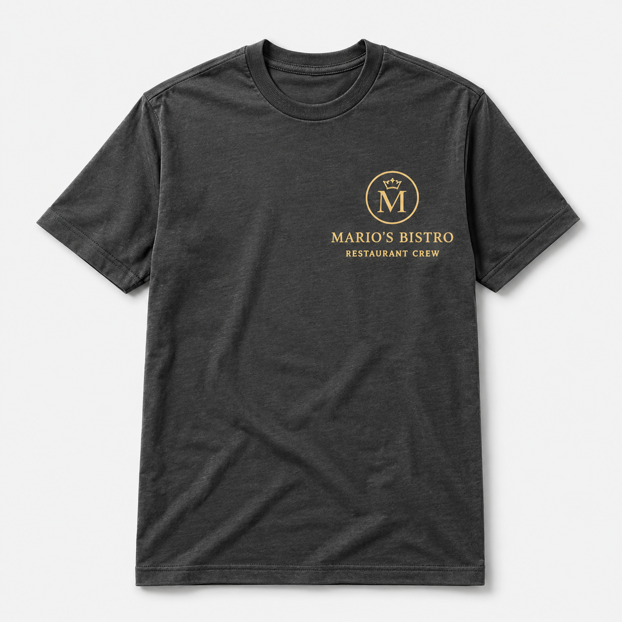 Restaurant Staff T-Shirt – Front & Back Logo Uniform Shirt for Cafe & Bar Crew