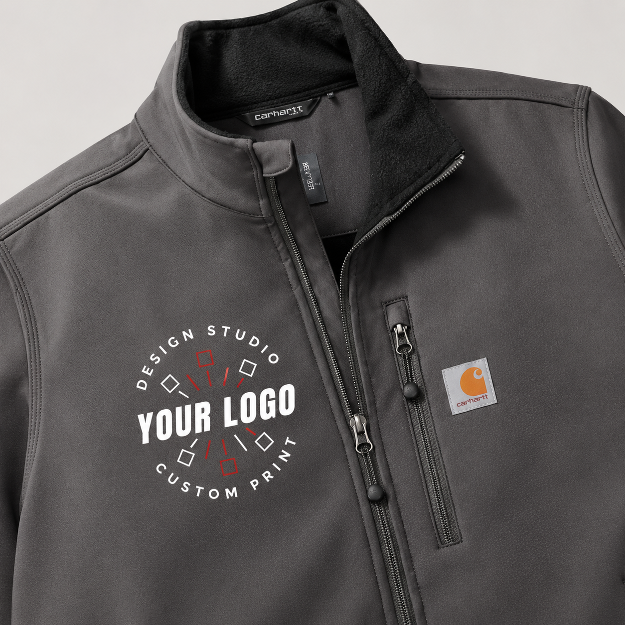 Custom Carhartt Soft Shell Jacket with Logo – Personalized Workwear Jacket for Crews