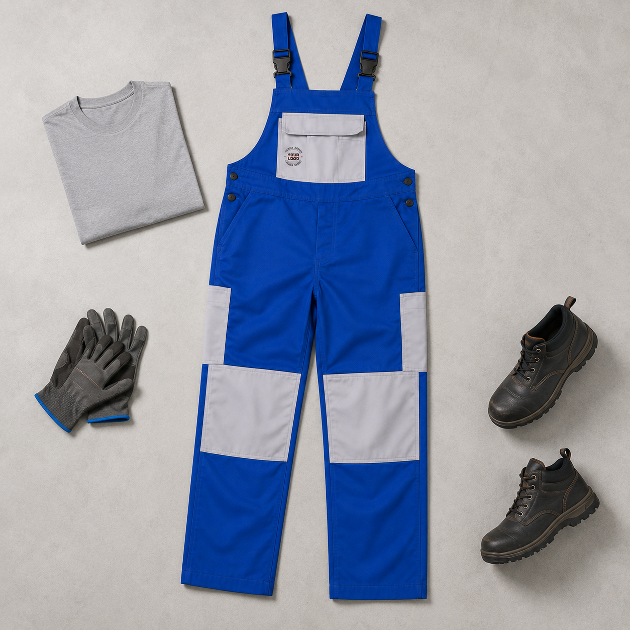 Cleaning Bib Overall Uniform with Logo – Professional Janitorial Workwear