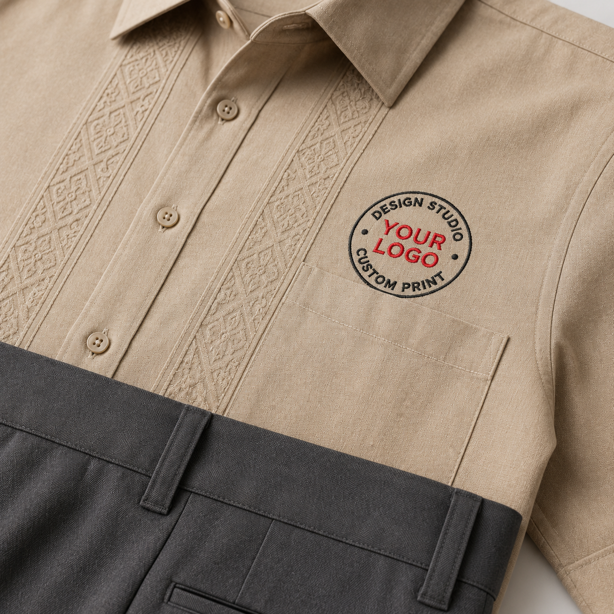 Men’s Housekeeping Uniform with Logo – Hotel Room Attendant Shirt & Pants