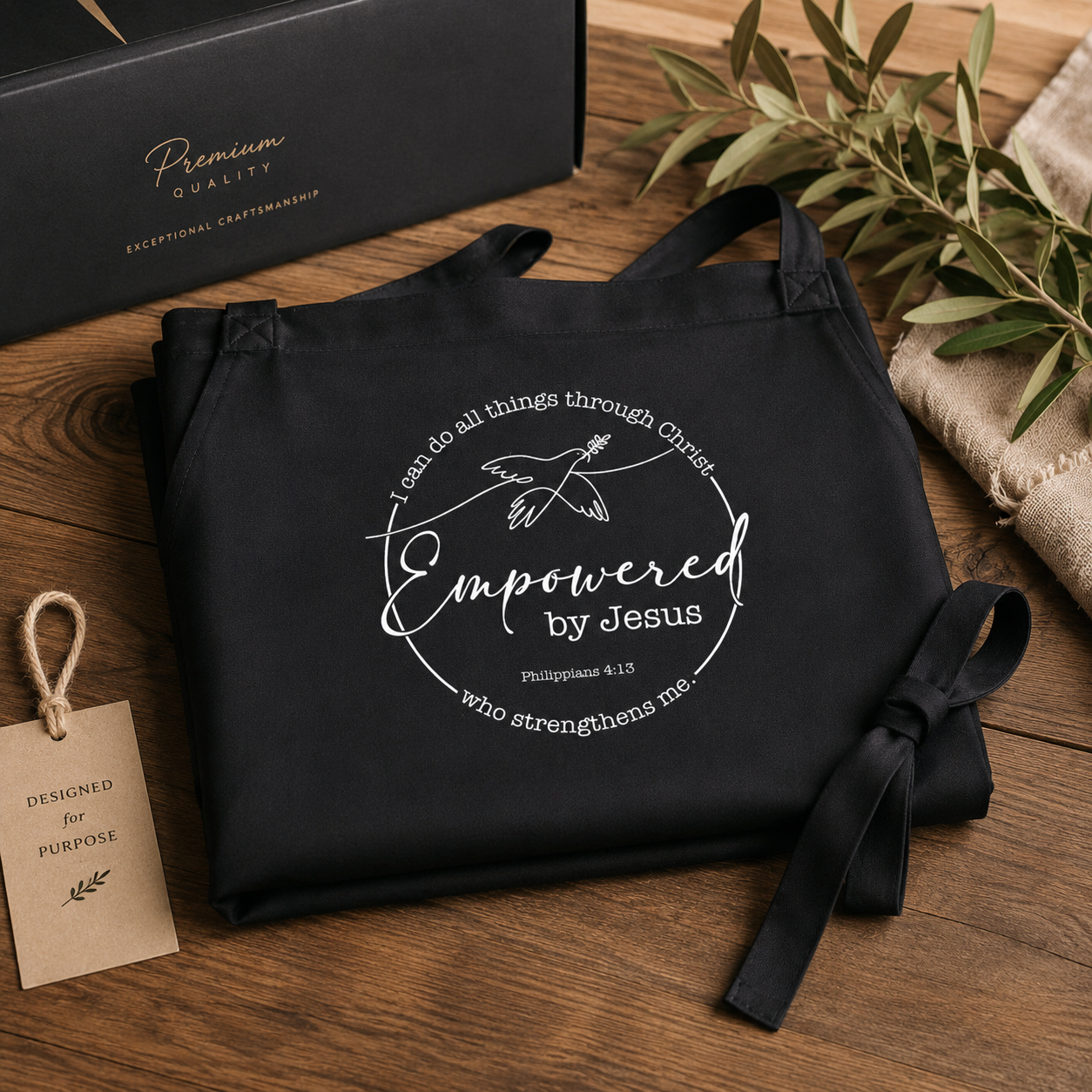 Personalized Bib Apron – Logo Kitchen Apron for Restaurant & Cafe Staff