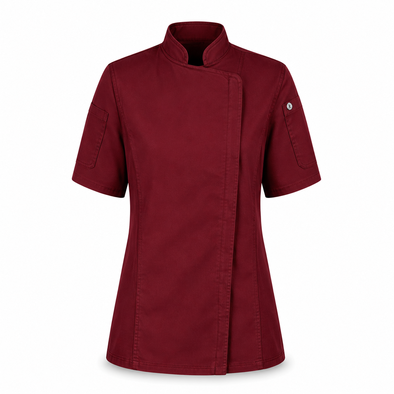 Women’s Short Sleeve Chef Jacket – Logo Service Uniform Jacket