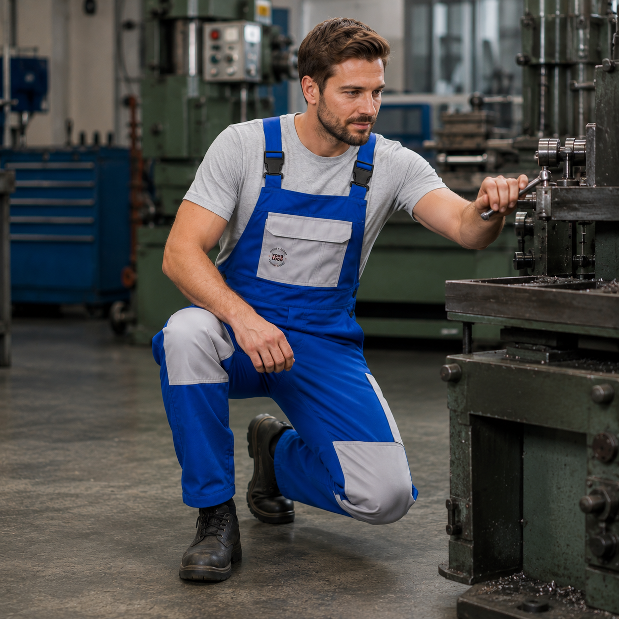 Cleaning Bib Overall Uniform with Logo – Professional Janitorial Workwear