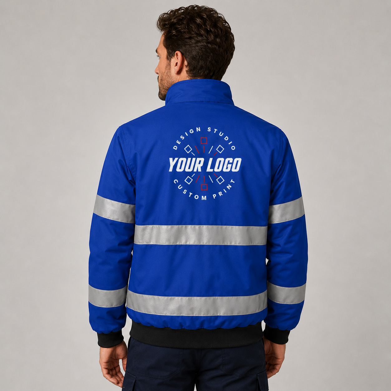 Custom Hi-Vis Jacket with Logo – Charles River 9732 Waterproof Safety Jacket