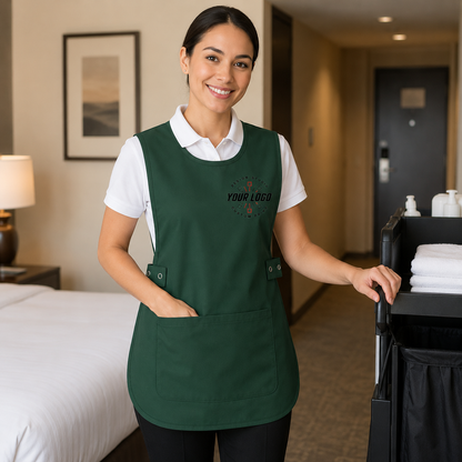 House Cleaning Apron with Logo – Professional Maid Service Uniform