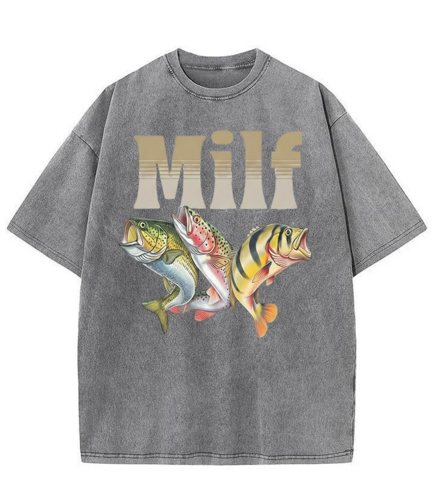 Washed Fishing Graphic Streetwear Tee