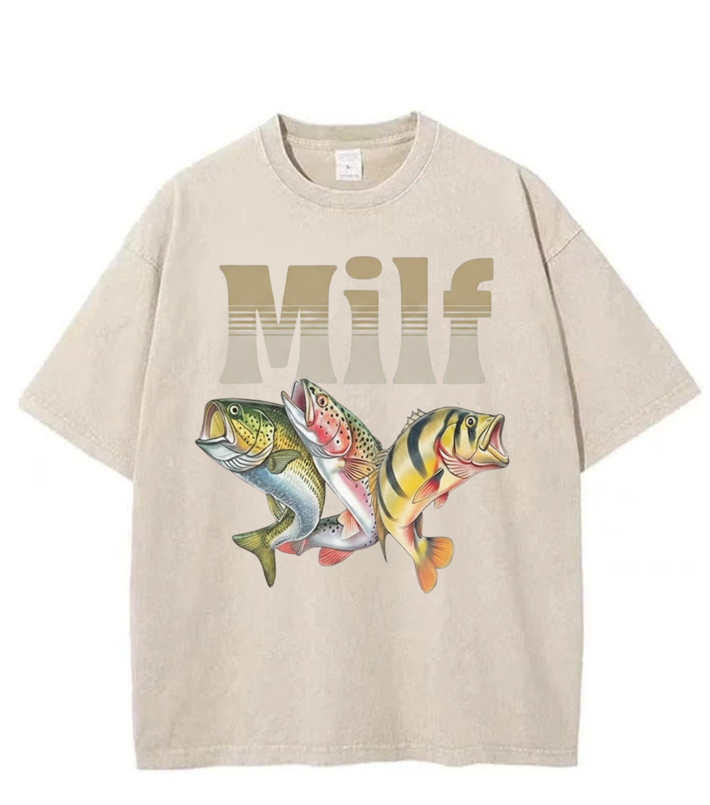 Washed Fishing Graphic Streetwear Tee