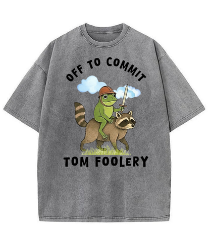 Washed Frog Raccoon Tomfoolery Graphic Tee