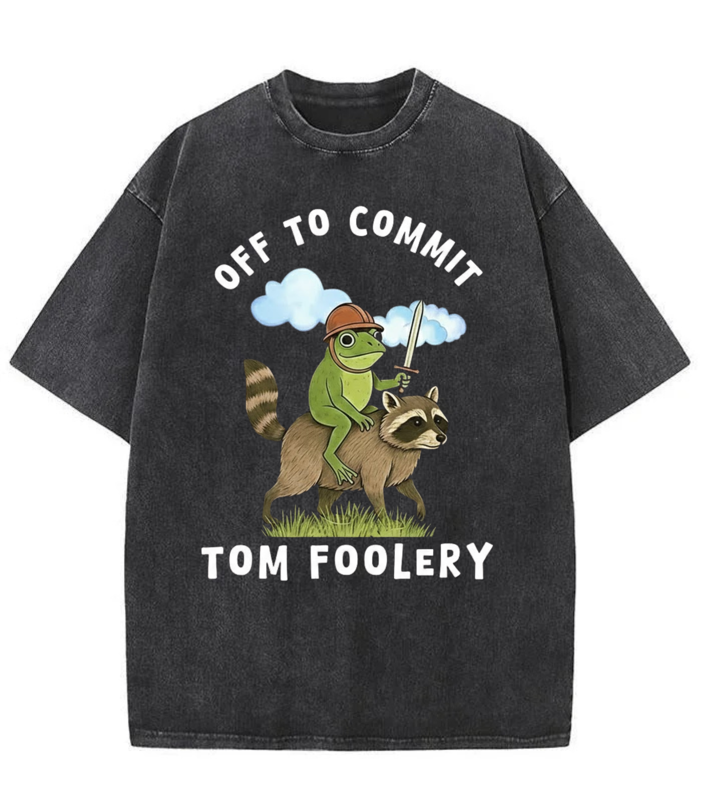Washed Frog Raccoon Tomfoolery Graphic Tee