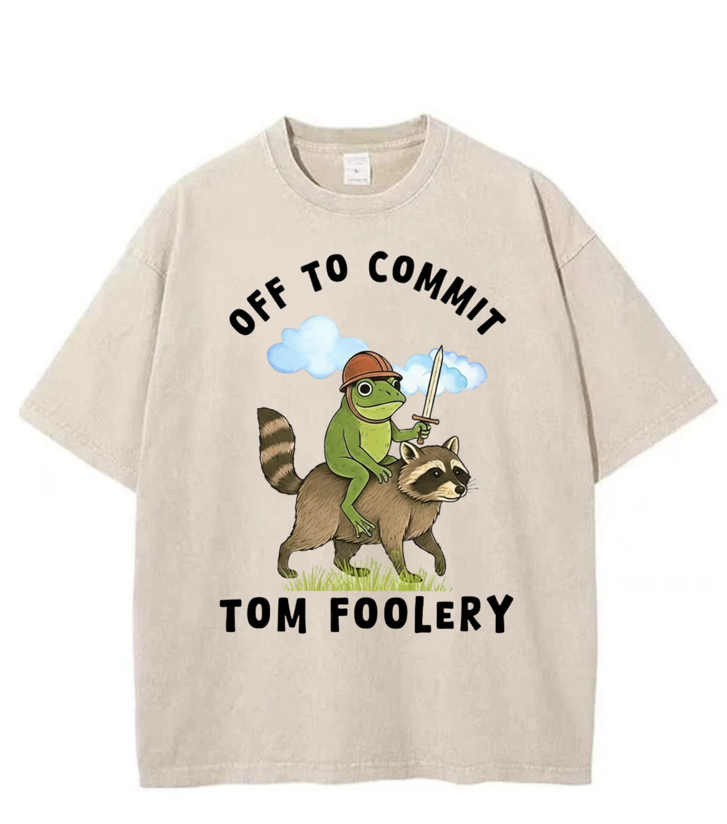 Washed Frog Raccoon Tomfoolery Graphic Tee