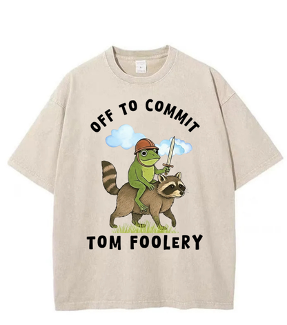 Washed Frog Raccoon Tomfoolery Graphic Tee