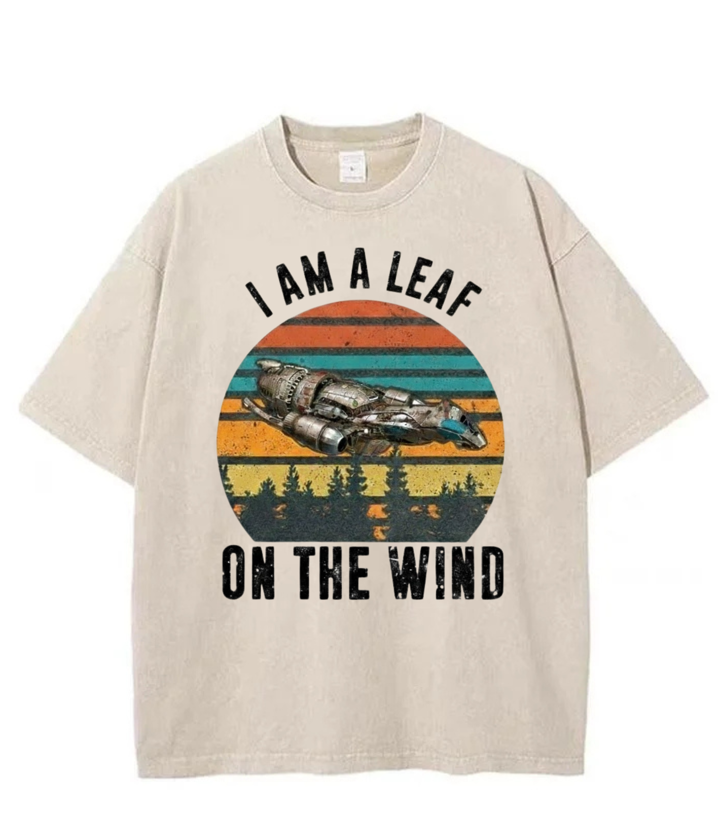Washed Leaf On The Wind Sci-Fi Graphic Tee