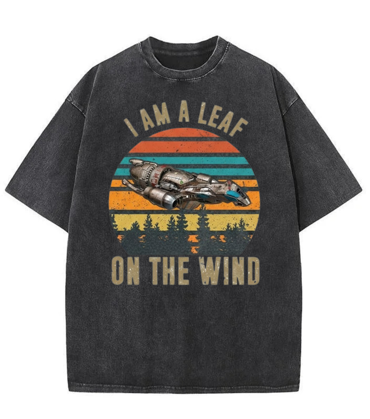 Washed Leaf On The Wind Sci-Fi Graphic Tee