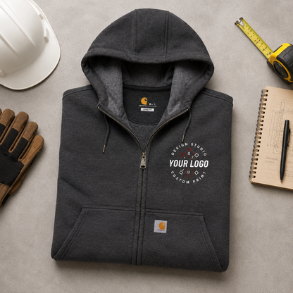 Custom Carhartt Hoodie with Logo – Clarksburg Full-Zip Workwear Hoodie