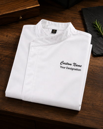 Custom Restaurant Chef Jacket – Embroidered Executive Chef Coat with Logo