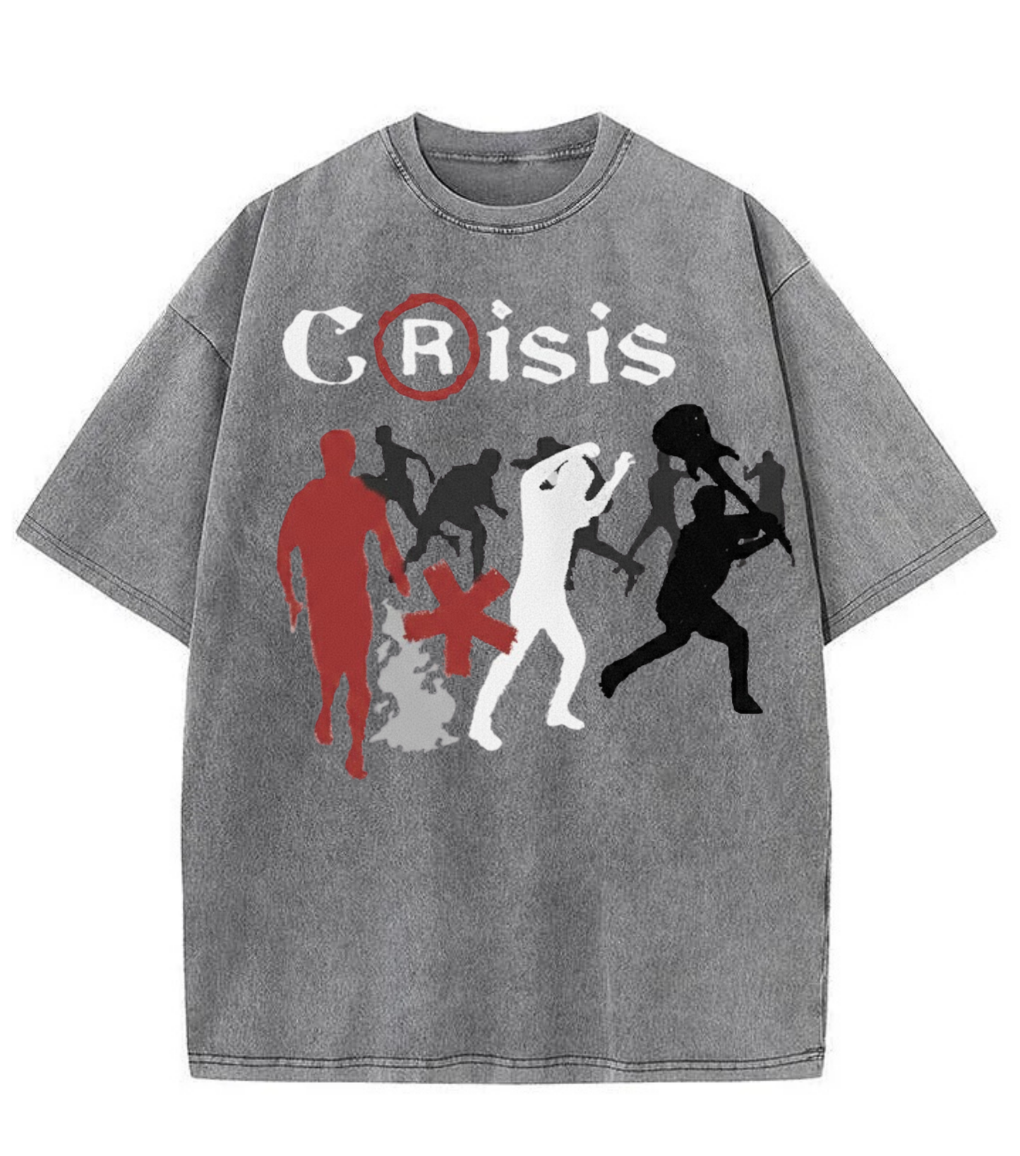 Washed Crisis Graphic Streetwear Tee