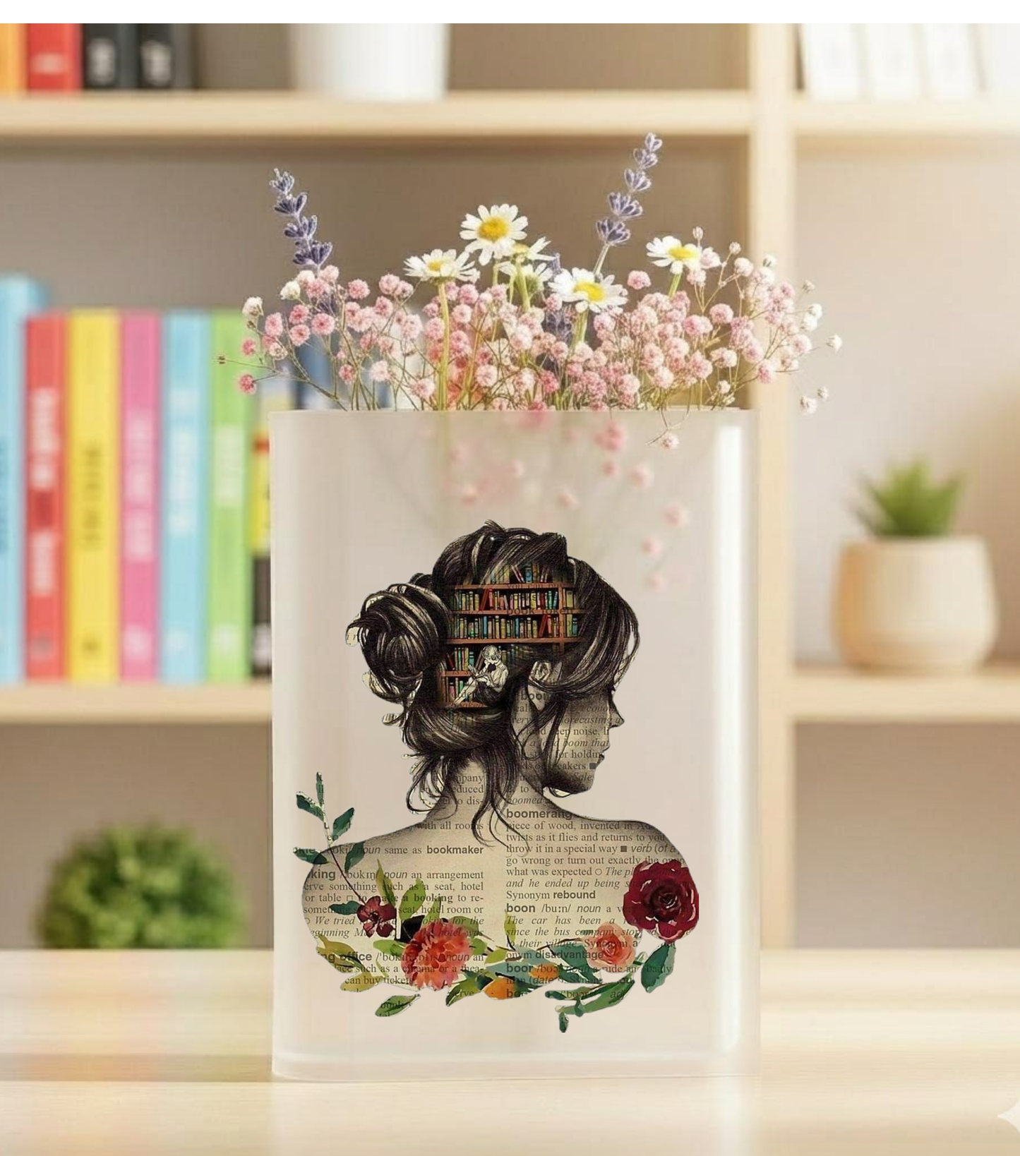 Custom Book Acrylic Vase