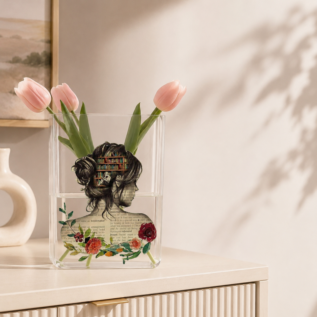 Custom Book Acrylic Vase