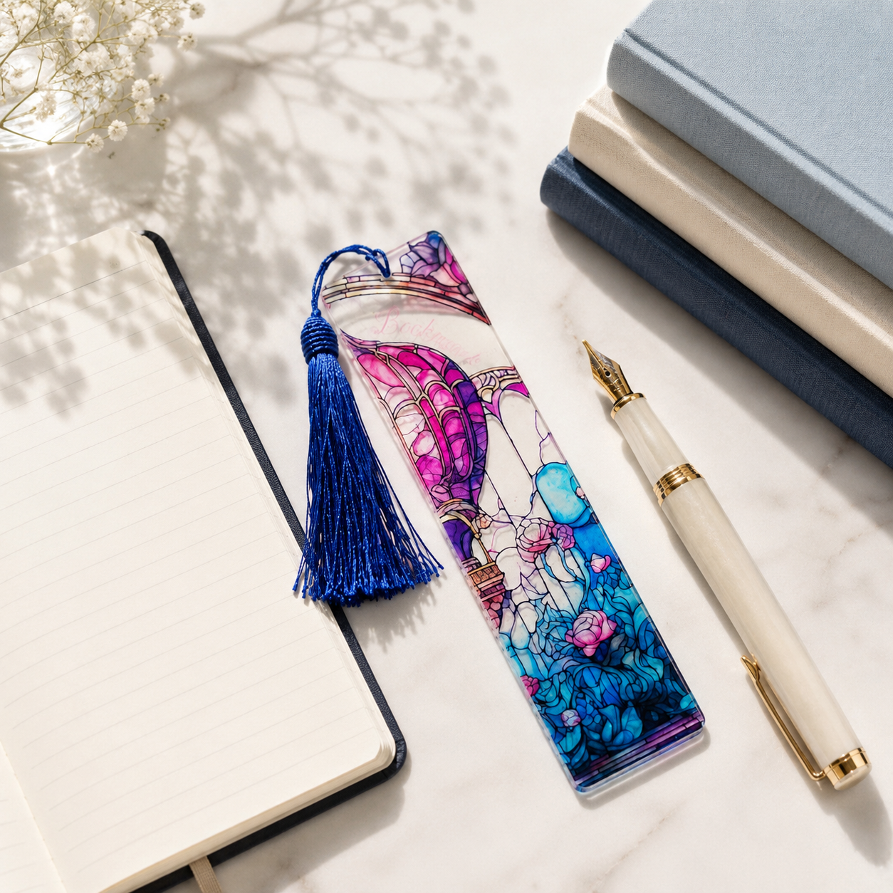 Acrylic Suncatcher Bookmark with Tassel
