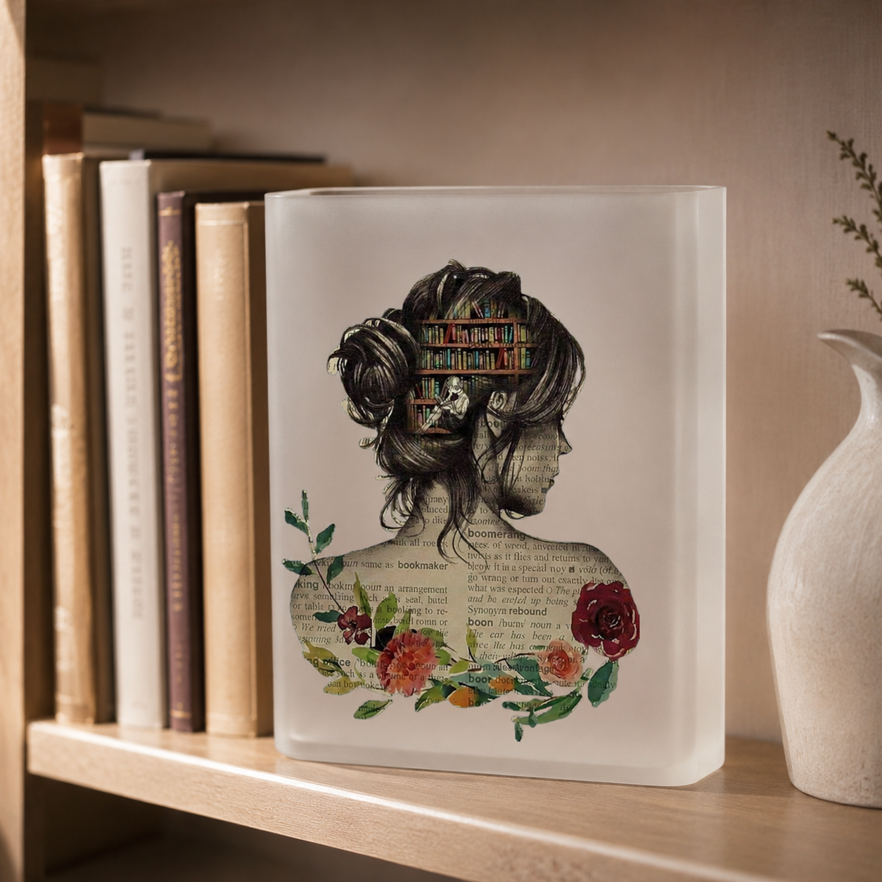 Custom Book Acrylic Vase