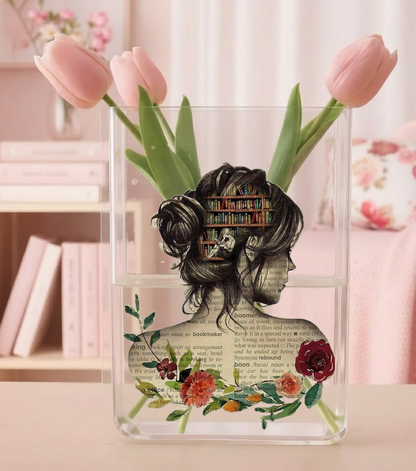 Custom Book Acrylic Vase