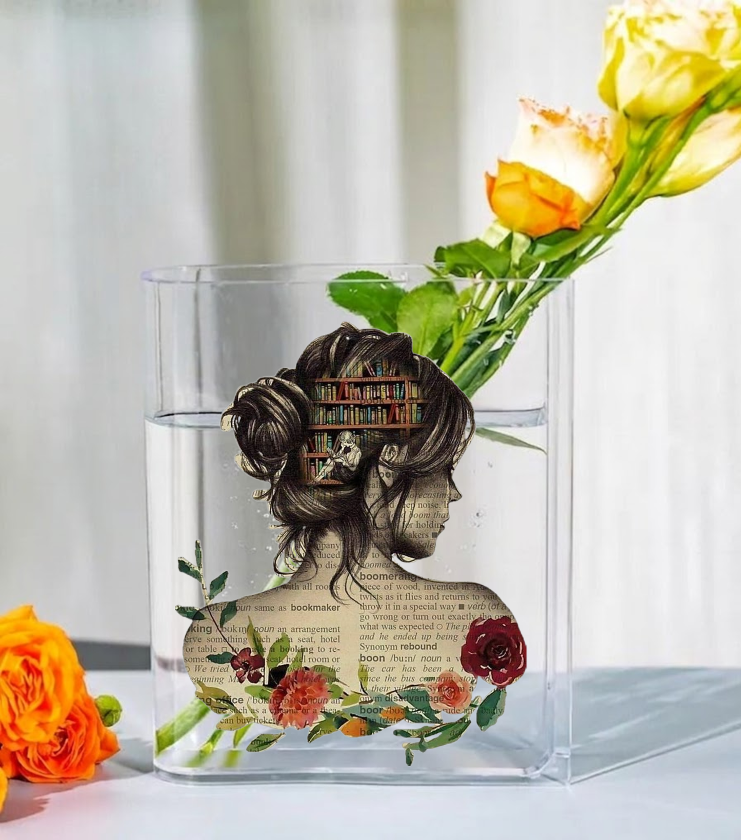 Custom Book Acrylic Vase