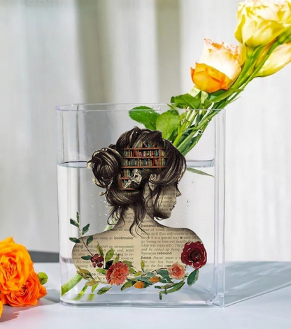 Custom Book Acrylic Vase