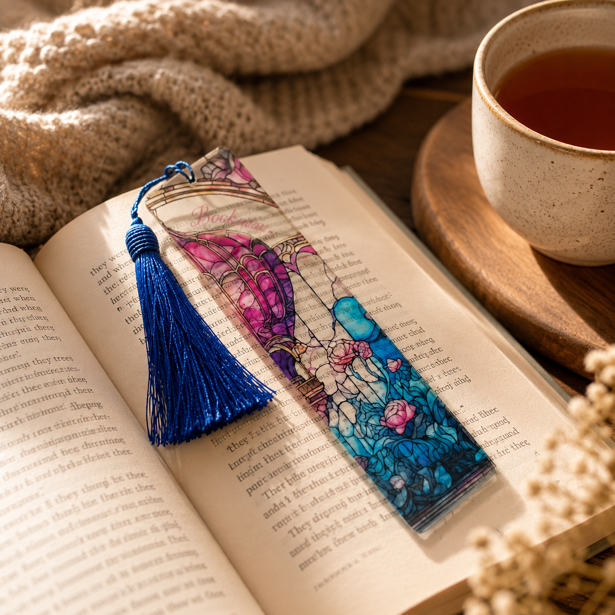 Acrylic Suncatcher Bookmark with Tassel