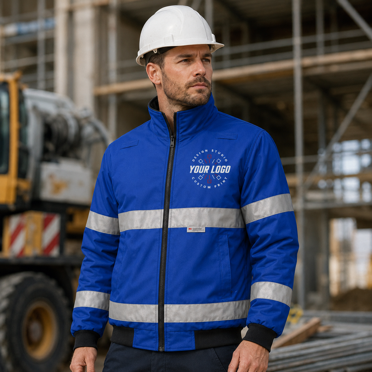 Custom Hi-Vis Jacket with Logo – Charles River 9732 Waterproof Safety Jacket