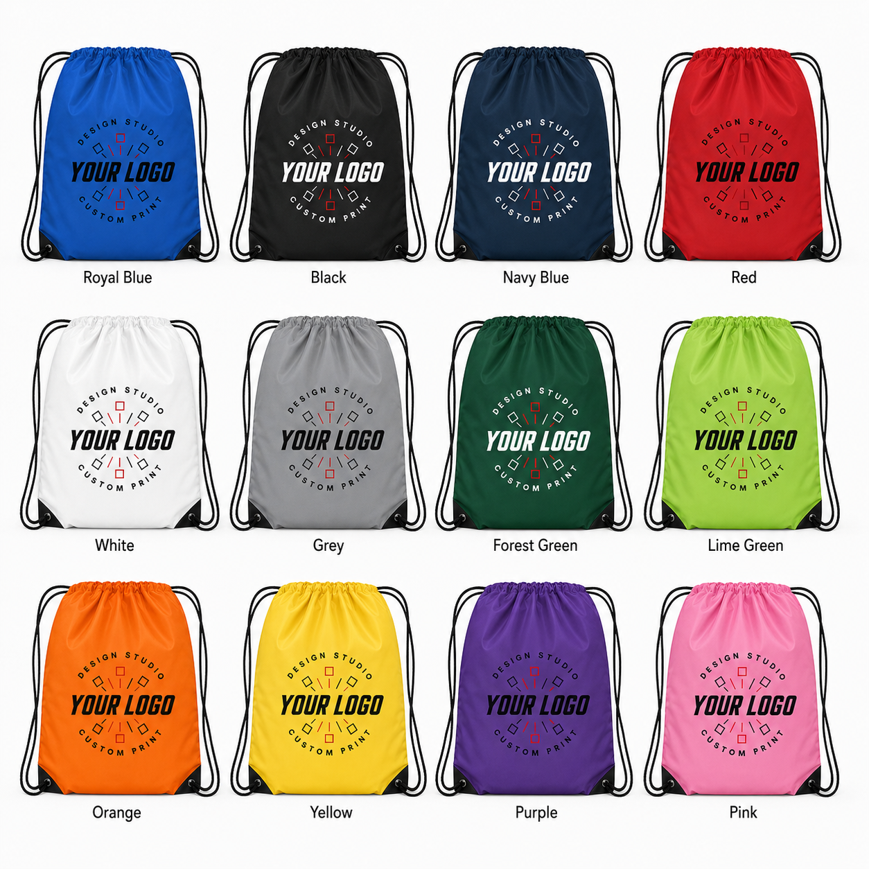 Durable Recycled rPET Drawstring Sport Bag with Custom Logo