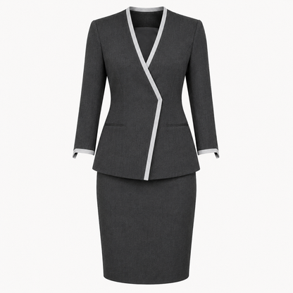 Women’s Spa Receptionist Uniform Set with Logo – Luxury Salon Front Desk Outfit