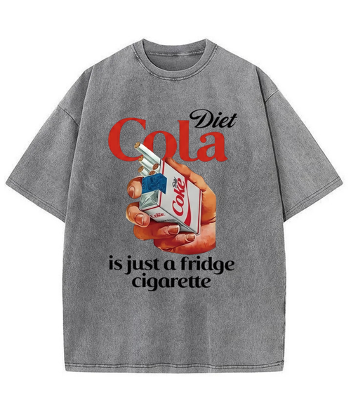 Washed Diet Cola Graphic Streetwear Tee