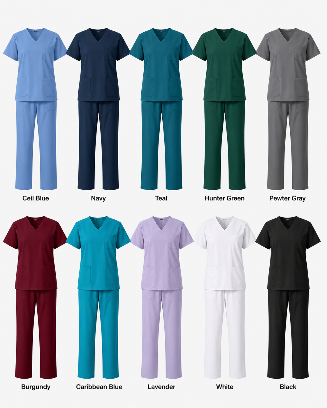 Personalized Medical Scrub Set – Embroidered Healthcare Uniform with Name or Logo