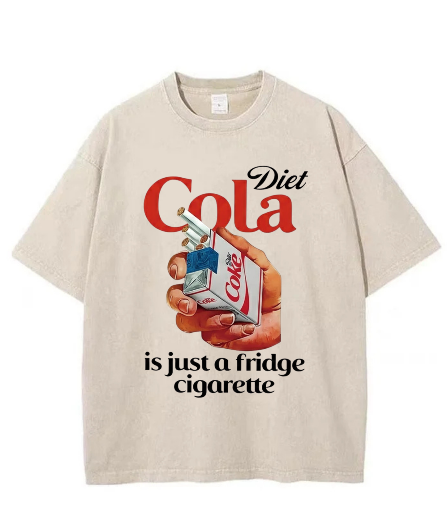Washed Diet Cola Graphic Streetwear Tee