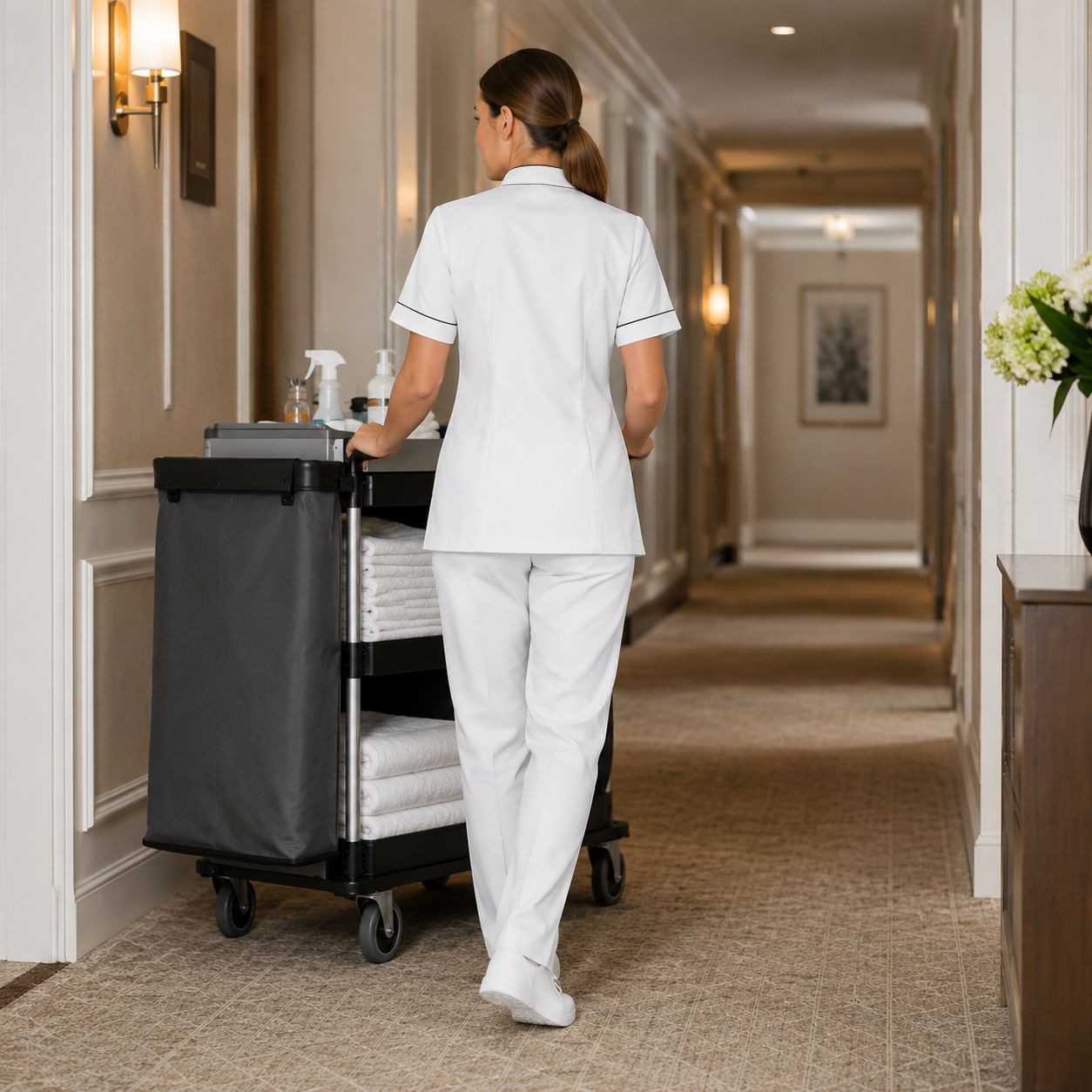 Cleaning Staff Uniform Set with Logo – Professional Housekeeping Workwear