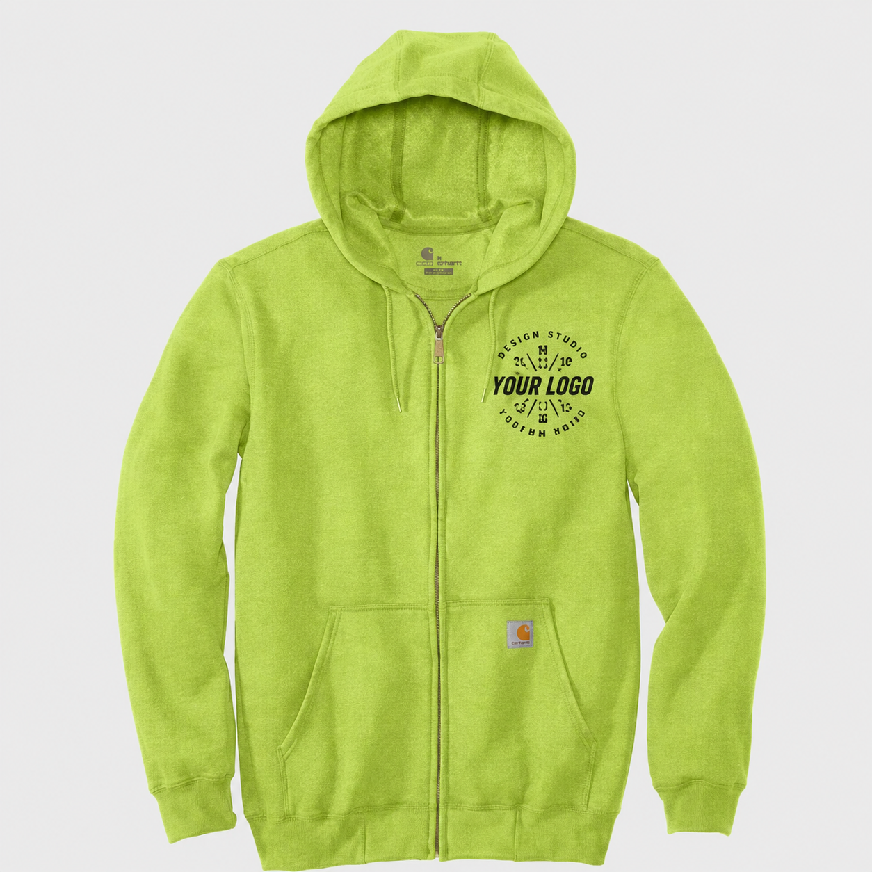 Personalized Carhartt Hoodie – Custom Logo Full-Zip Sweatshirt for Teams & Crews