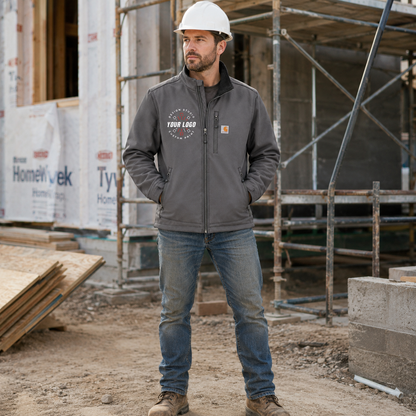 Custom Carhartt Soft Shell Jacket with Logo – Personalized Workwear Jacket for Crews