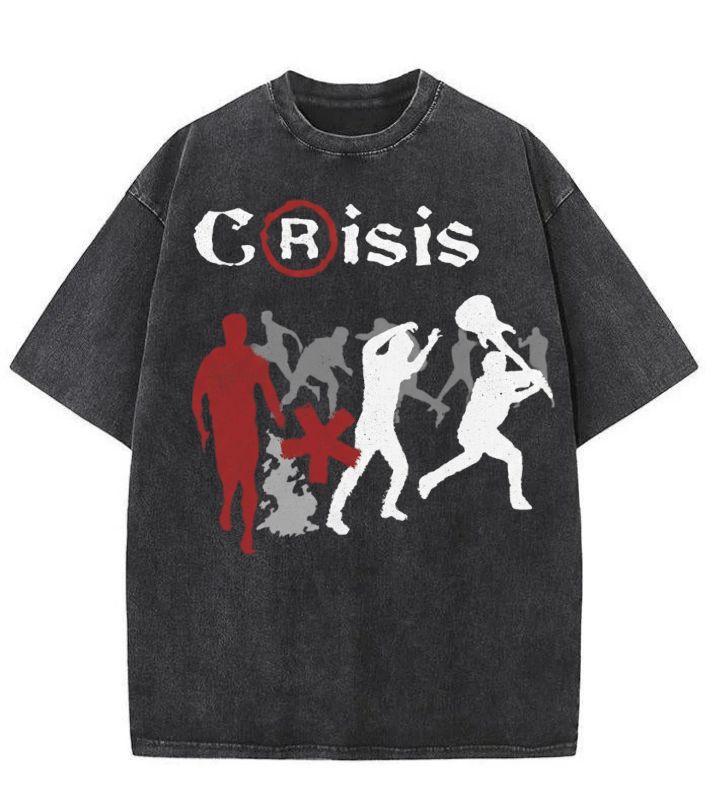 Washed Crisis Graphic Streetwear Tee