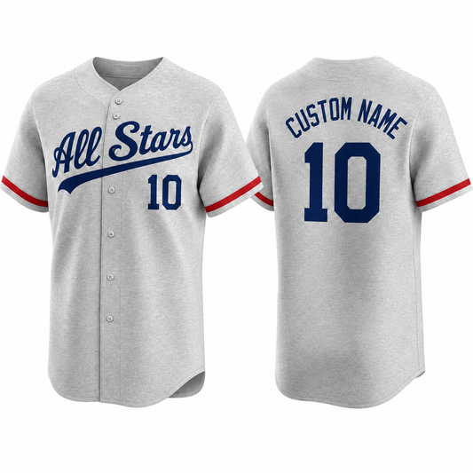 Personalized Baseball Jersey, Custom Name and Number Shirt, All Stars Team Jersey, Game Day Button Up Shirt, Sports Fan Jersey, Team Uniform