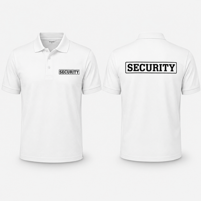 Security Polo Shirt with Front & Back Print – Professional Guard Uniform