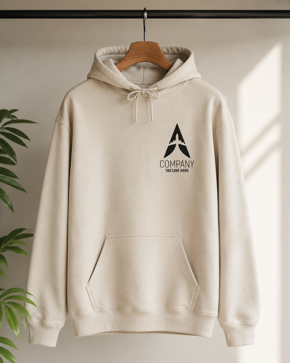 Custom Logo Hoodie – Personalized Front & Back Print for Staff & Teams