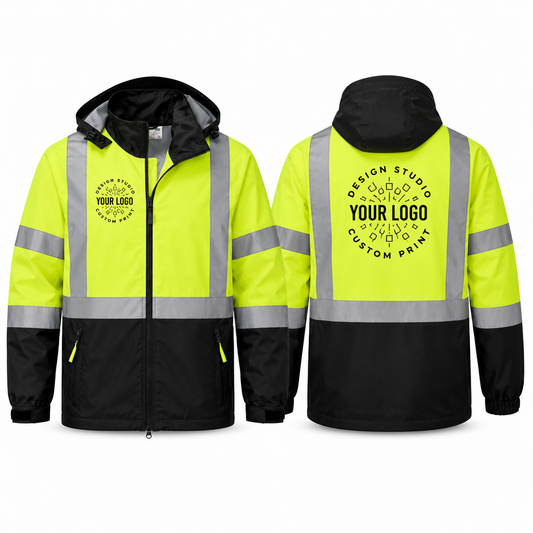 Custom ANSI Class 3 Safety Windbreaker with Logo – CornerStone CSJ25 Hi-Vis Work Jacket
