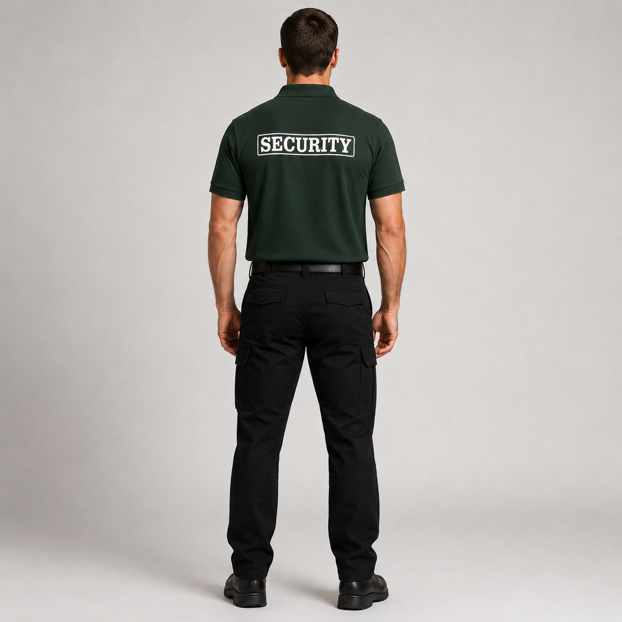 Security Polo Shirt with Front & Back Print – Professional Guard Uniform
