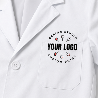 White Lab Coat with Name – Personalized Medical Coat for Doctors & Clinics