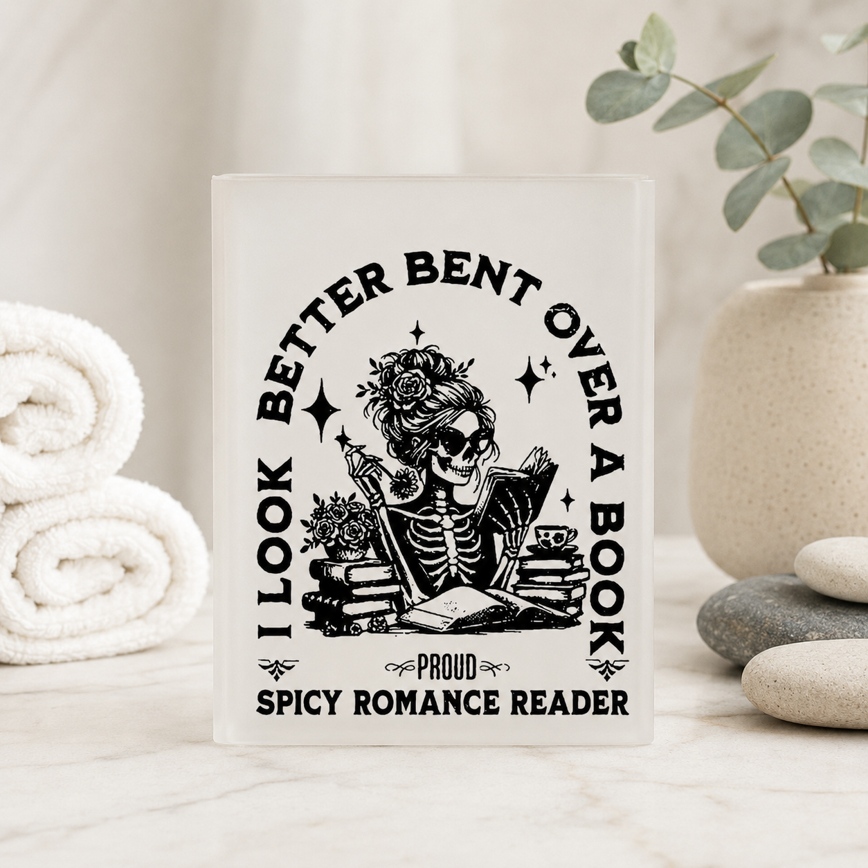 Spicy Romance Reader Acrylic Book Vase