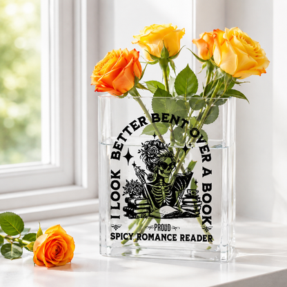 Spicy Romance Reader Acrylic Book Vase