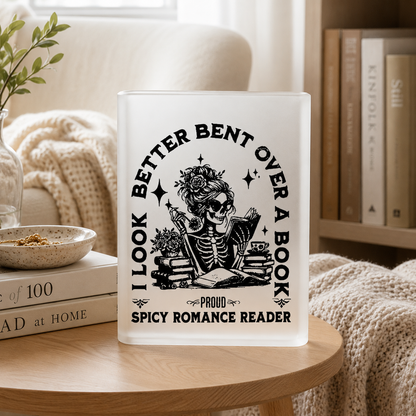 Spicy Romance Reader Acrylic Book Vase