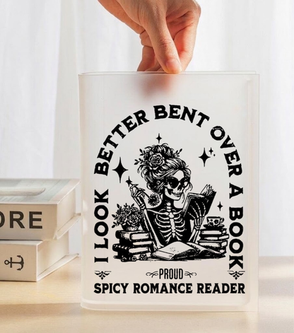 Spicy Romance Reader Acrylic Book Vase