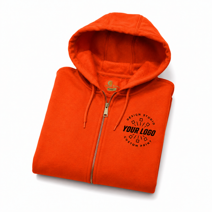 Personalized Carhartt Hoodie – Custom Logo Full-Zip Sweatshirt for Teams & Crews